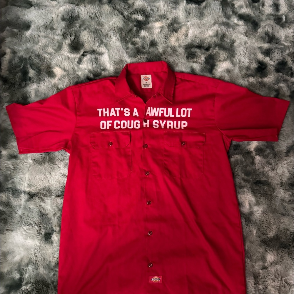 Awful Lot Of Cough Syrup Button Up
